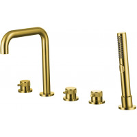 Смеситель на борт ванны Allen Brau Priority 5.31007-GB (с внутренней частью) золото браш 