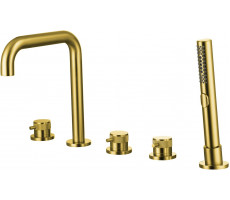 Смеситель на борт ванны Allen Brau Priority 5.31007-GB (с внутренней частью) золото браш 