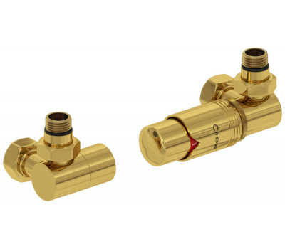 Терморегулятор Сунержа 3D автоматический G 1/2" НР х G 3/4" НГ набор правый цвет-золото 03-1422-0001 