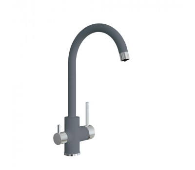 Смеситель для кухни с подключением фильтра Florentina КЛИО 333.13Н.2123.307, серый шёлк 