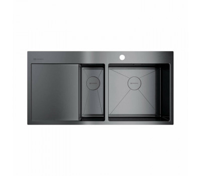 Мойка OMOIKIRI Akisame, размер 1000*510*200, чаши-2 справа, цвет-вороненая сталь 4973104 
