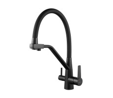 Смеситель для кухни с подключением фильтра Shevanik S968H, черный