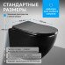 Унитаз ABBER BEQUEM AC1100MB подвесной черный матовый, безободковый 