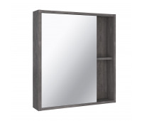 Зеркальный шкаф Runo железный камень Эко 60 (00-00001325) 