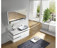 Мебель Orans BC-6019-1200R основной шкаф, столешница, раковина, цвет: WHITE - UV005 (1200x650x500) 