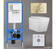 Комплект 3в1 IBERICA BLANCA инсталляция SILENCIO, унитаз TOLEDO ALTO белый, кнопка смыва INOX-O золото глянцевое (IB001.TLA.234.816) Комплект 3в1 IBERICA BLANCA инсталляция SILENCIO, унитаз TOLEDO ALTO белый, кнопка смыва INOX-O золото глянцевое (IB001.TLA.234.816)