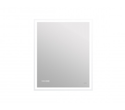 Зеркало Cersanit LED 080 design pro 70x85 с подсветкой часы с антизапотеванием прямоугольное KN-LU  
