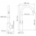 Смеситель для кухни WasserKRAFT Glan 6600 6607 черный матовый 