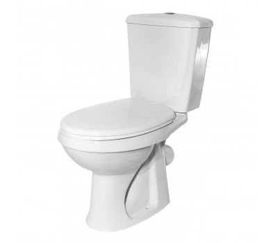 Унитаз-компакт Оскольская керамика Элисса Оптима косой слив, однорежимная арматура, сиденье полипропилен, белый 43901100304 Унитаз-компакт Оскольская керамика Элисса Оптима косой слив, однорежимная арматура, сиденье полипропилен, белый 43901100304
