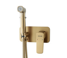 Гигиенический душ со смесителем Shevanik S9905G, золотой сатин
