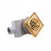 Душевой трап PLUMBERIA SELECTION PS STONES PSS13OR, золото 24К 