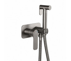 Гигиенический душ со смесителем GAPPO G7248-92, оружейная сталь 