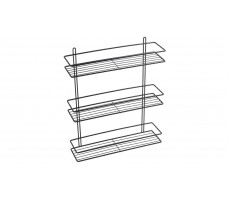 Полка Fixsen прямая трехэтажная черная FX-730B-3 
