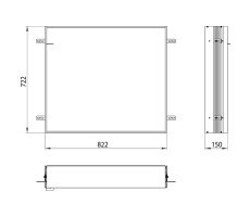Встраиваемая рама для зеркального шкафа Emco Asis 9497 000 11  