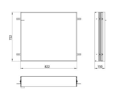 Встраиваемая рама для зеркального шкафа Emco Asis 9497 000 11  