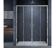 Душевая дверь Vincea Alpha VDS-3AL2160CL, 1600, хром, стекло прозрачное 