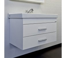 Тумба-умывальник Comforty Никосия-80П белый глянец с раковиной Fest 80 Тумба-умывальник Comforty Никосия-80П белый глянец с раковиной Fest 80