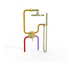 Комплект на 2 потребителя Cox PAINI, для душа, брашированное золото PVD 78PJSET26911SH 