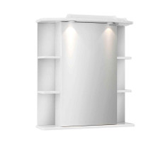 Шкаф-зеркало Onika Глория 65 белый, левый, с подсветкой 206506 