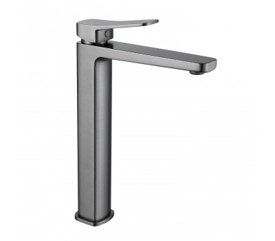 Смеситель для раковины высокий  Raffine F1199T, оружейная сталь