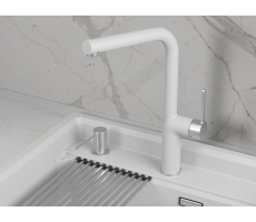 Смеситель для кухни GRANULA 9502, АРКТИК (БЕЛЫЙ) 