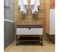 Банкетка Бриклаер Форест белая, 60 см