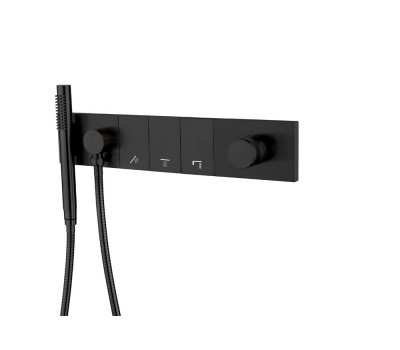 Смеситель ZODIAC с ручным душем Black Boheme 132-SYS-B черный 