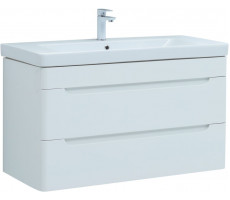 Тумба с раковиной Aquanet София 105 2 ящ. цв.белый глянец (274196) 