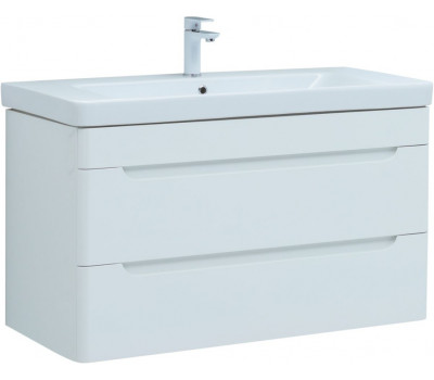 Тумба с раковиной Aquanet София 105 2 ящ. цв.белый глянец (274196) 