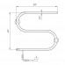 Полотенцесушитель элктрический Domoterm S-образный DMT 112 42x50 EK L Хром 