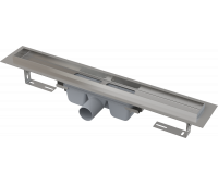 Душевой лоток Alcadrain Professional APZ6-300 с порогами для цельной решетки, с горизонтальным сливом сталь 
