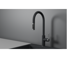 Смеситель для кухни GRANULA GR-8168, ГРАФИТ, С ВЫДВИЖНЫМ ИЗЛИВОМ 