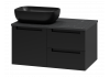Тумба под раковину Brevita Cargo 80 подвесная (черная) CAR-01080-021П2Я 