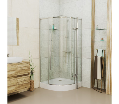 Душевое ограждение Grossman  GR-5090 Style 90*90*190 полукруг, дверь распашная 