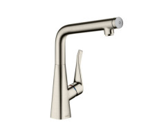Смеситель для кухни Hansgrohe Metris Select 14883800 нержавейка 