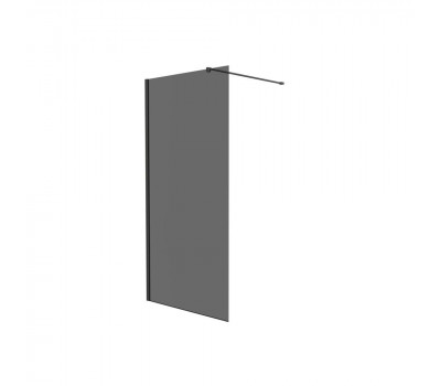 Душевая перегородка Knotlor WI100TG0GM 100х200 оружейная сталь  