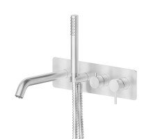 Смеситель для ванны встраиваемый с ручным душем Newform X-Steel 316 69680EX.50.050 Нержавейка