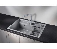 Кухонная мойка GRANULA KS-7302, АЛЮМИНИУМ, кварц 