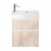 Тумба под раковину подвесная Dreja Slim 65 см, белый/дуб кантри