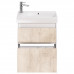 Тумба под раковину подвесная Dreja Slim 65 см, белый/дуб кантри