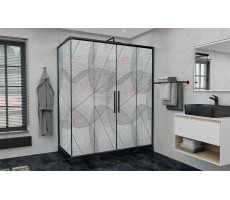Душевой уголок AvaCan FB2 190-210 + SB90 MT черный 
