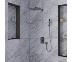 Душевая система для душа,встраиваемая термостатическая DK Bayern.Liszt DA2515706A04 серый графит