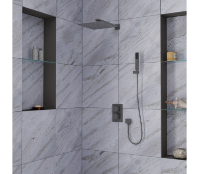 Душевая система для душа,встраиваемая термостатическая DK Bayern.Liszt DA2515706A04 серый графит