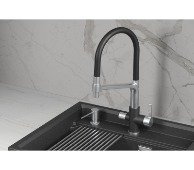 Смеситель для кухни GRANULA 5083, ЧЁРНЫЙ 