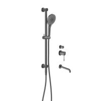 Встраиваемый комплект для ванны и душа Feramolli Sole SGB13, графит 