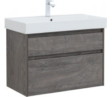 Тумба с раковиной Aquanet Nova Lite 85 2 ящ. (SLIM SYNERGY) цв.дуб рошелье 00274173 Тумба с раковиной Aquanet Nova Lite 85 2 ящ. (SLIM SYNERGY) цв.дуб рошелье 00274173