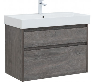 Тумба с раковиной Aquanet Nova Lite 85 2 ящ. (SLIM SYNERGY) цв.дуб рошелье 00274173 Тумба с раковиной Aquanet Nova Lite 85 2 ящ. (SLIM SYNERGY) цв.дуб рошелье 00274173