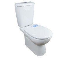 Унитаз-компакт Керамин Альбано R с жестким сиденьем, с двухрежимной спускной арматурой и угловым креплением CS00087073 