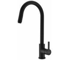 Смеситель Vessel для кухни R-излив вытяжной VSL519B черный VODA Смеситель Vessel для кухни R-излив вытяжной VSL519B черный VODA