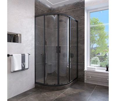 Душевой угол Veconi Rovigo RV-107B, 800x800x1900, черный матовый, стекло прозрачное Душевой угол Veconi Rovigo RV-107B, 800x800x1900, черный матовый, стекло прозрачное